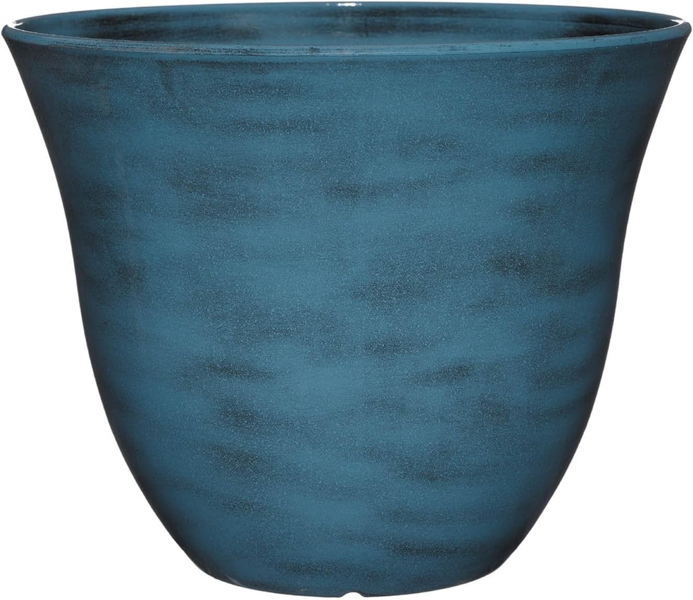 Honeysuckle Resin Flower Pot Planter, Blue Jean, 15