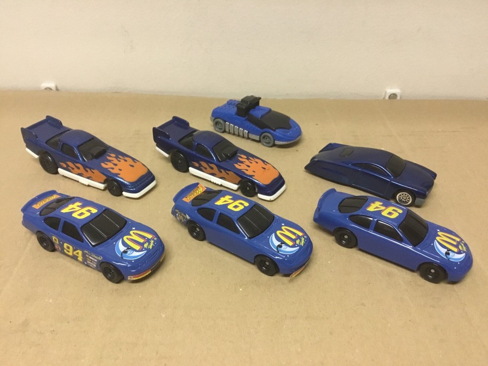 Lot of 7 - Assorted Vintage McDonald's Hot Wheels Cars - Drag Racer / Low Rider+
