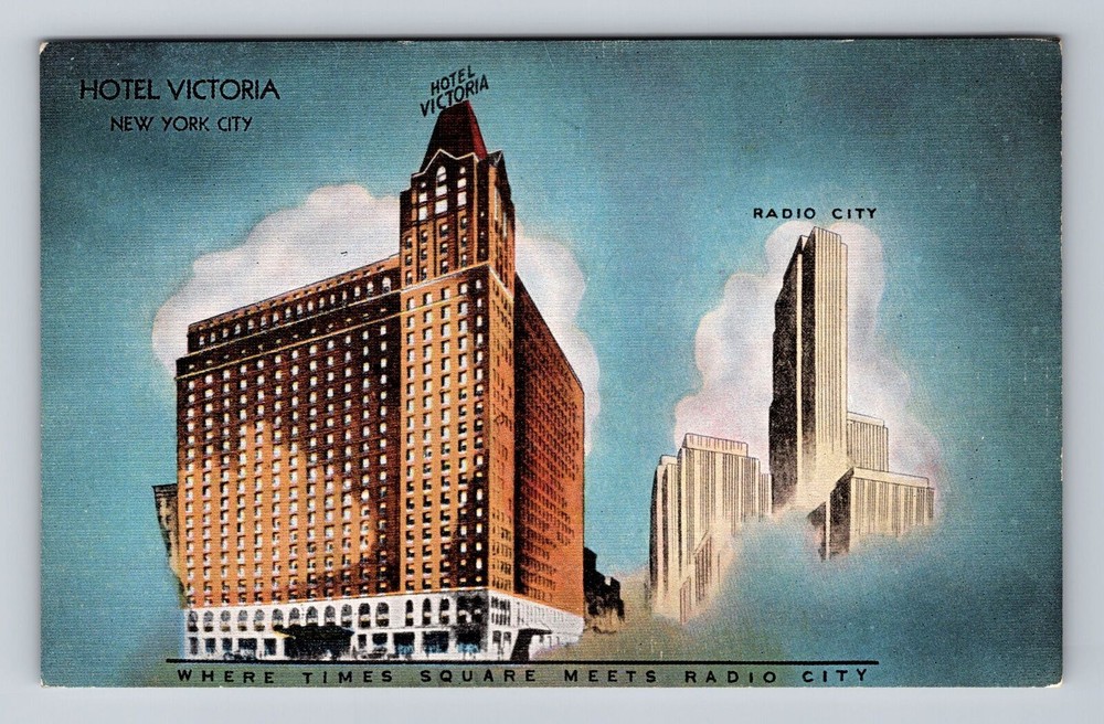 New York City, Hotel Victoria, Advertising, Antique Souvenir Vintage Postcard