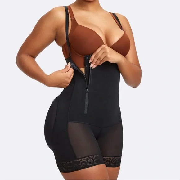Black Booty Boosting Body Suit Shapewear for Waist Snatching Curves