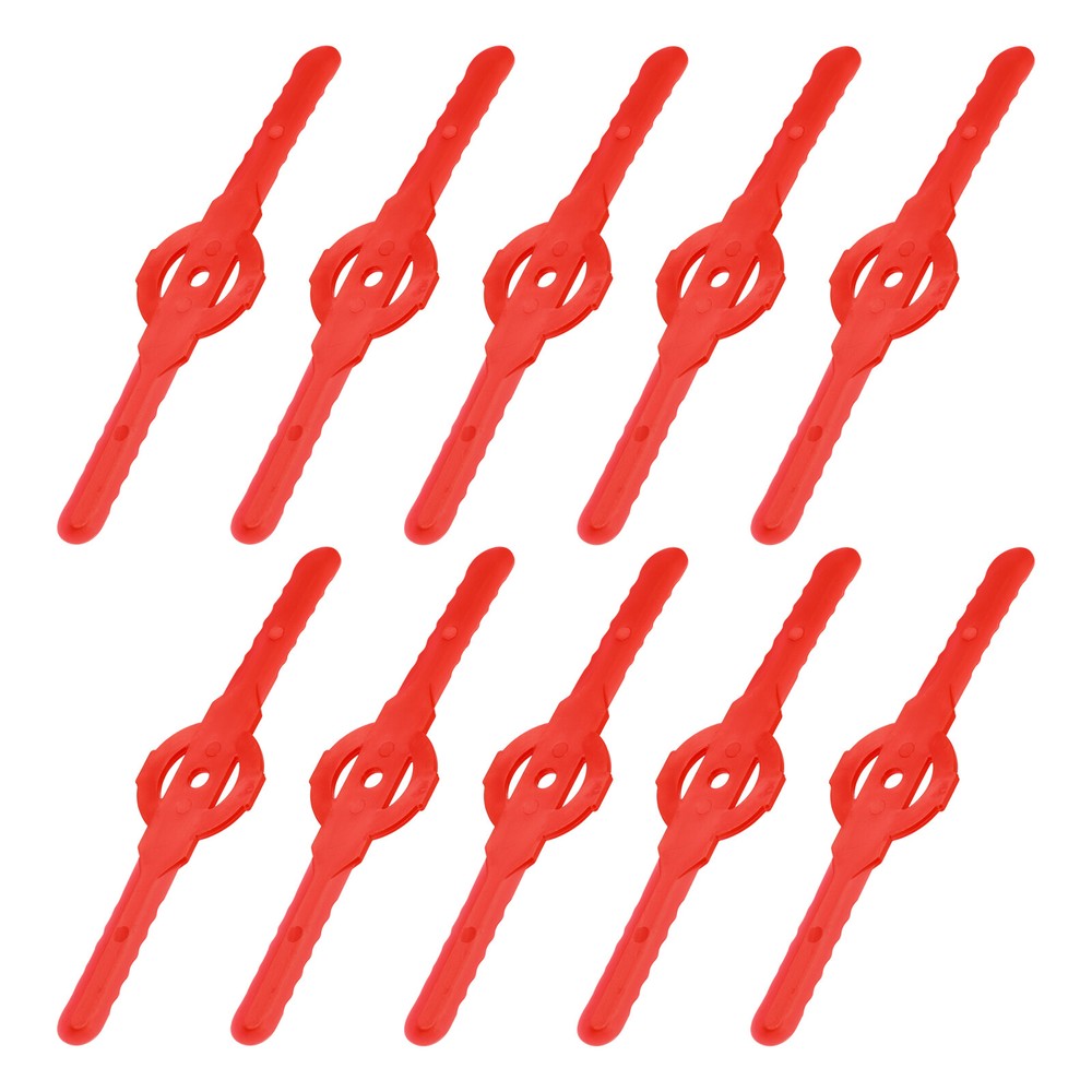 10Pcs Red Plastic String Trimmer Replacement Blades for Lawn Mower Weed Eater