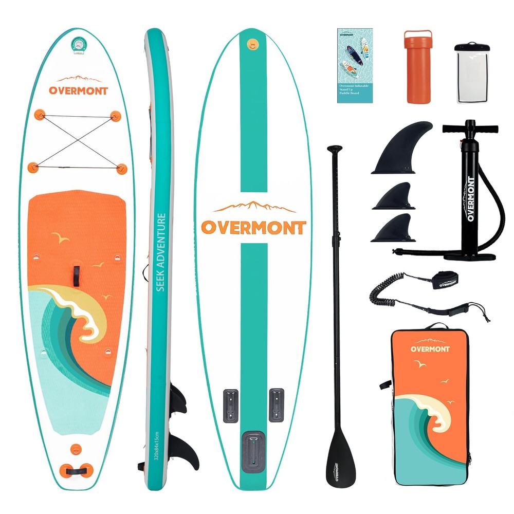 10'6 Inflatable Stand Up Paddle Board with Premium SUP Accessories - Wide Stable Design