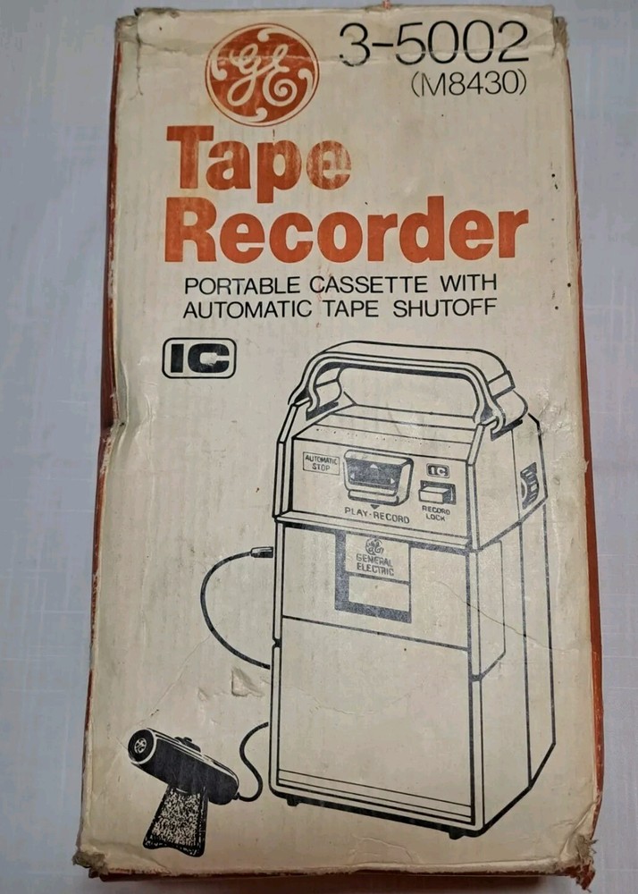 Vintage General Electric Tape Recorder/Player M8430 New Open Box Solid State Vn!