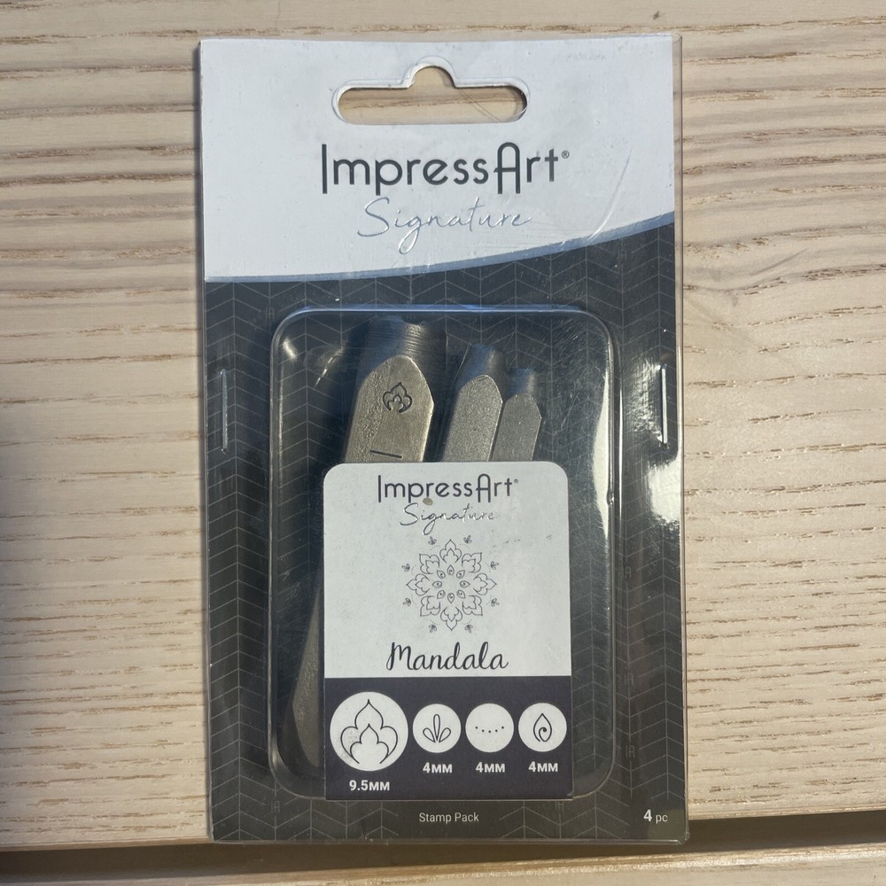 ImpressArt 4pc Metal Stamping Set for Signature Mandala Tattoo Designs