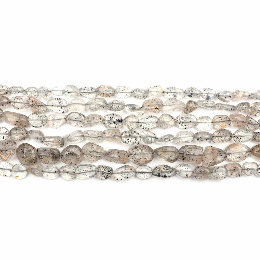 Natural Moss Rutile Beads 8 Inch Strand 13-15mm Smooth Nugget Shape