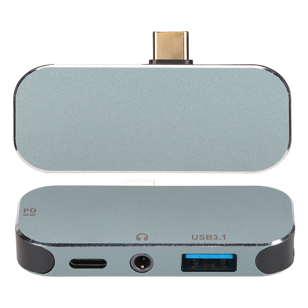 Type C Hub Hot Swappable 5 in 1 PD Charging 10Gbps 100W 3.5 Headphone Port