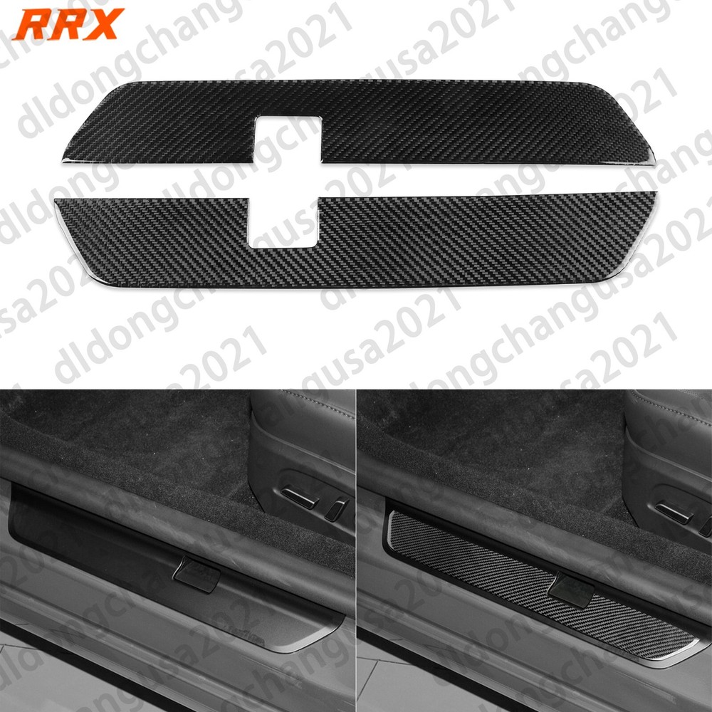 Tesla Model 3 Highland 2023+ Real Carbon Fiber Front Door Sill Cover