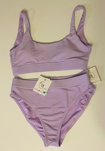 NWT Cyn & Luca Lavender Purple Bikini Set - Mix & Match Sizes M L XL - Comfortable Swimwear