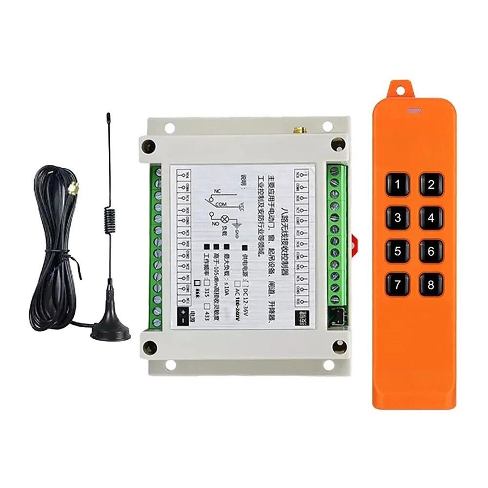 868MHz Quality Wireless RF Relay Module Switch 8-Channel Multifunctional AC