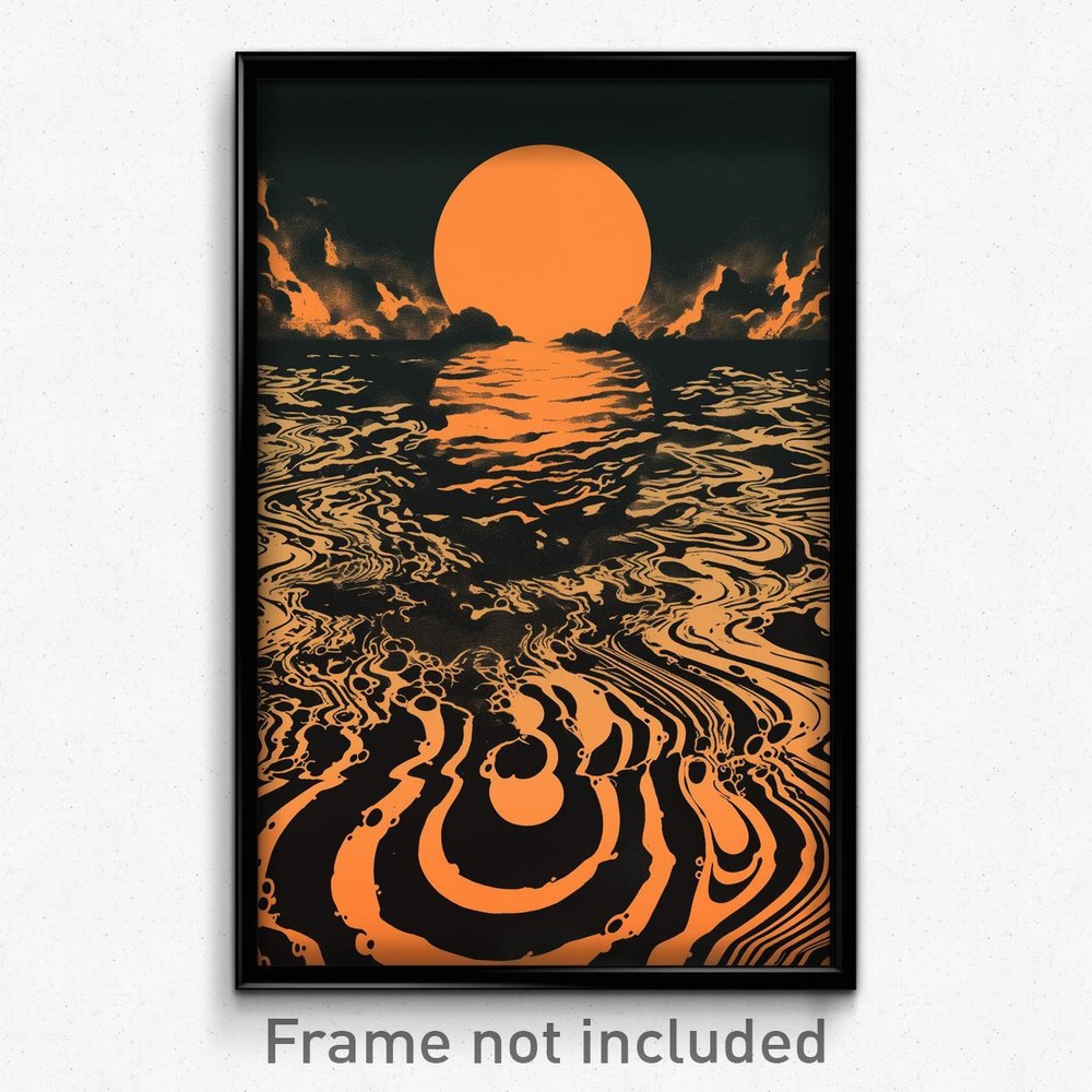 German Psychedelic Art Retro Film Print - Rubbery Mooring Movie Poster