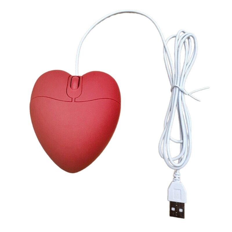 USB Heart Mouse Perfect for Gaming Office and Birthday Gifts