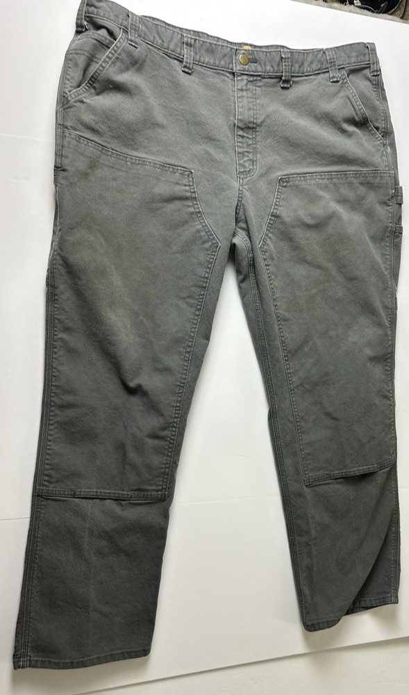 Carhartt 103334 Grey Double Knee Carpenter Pants 44x32 Relaxed Fit with Reinforced Knees
