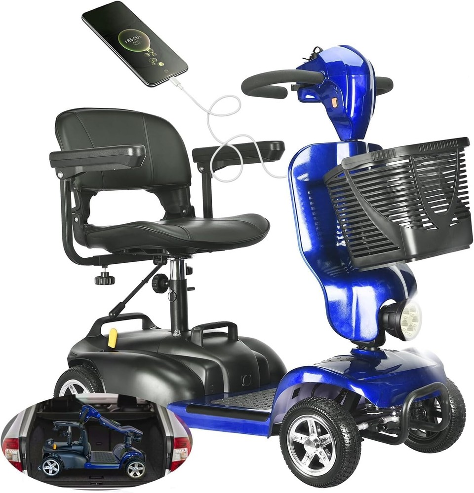 Easy Portable Foldabl Mobility Scooters for Adults,Seniors-300 Lbs Max Weight