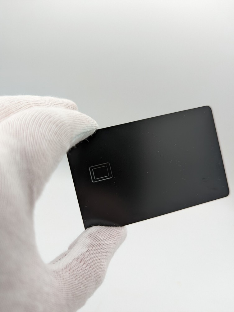 🇺🇸 Heavy Metal Stainless Steel Credit Card Blank w/ Chip Slot Mag Strip Black