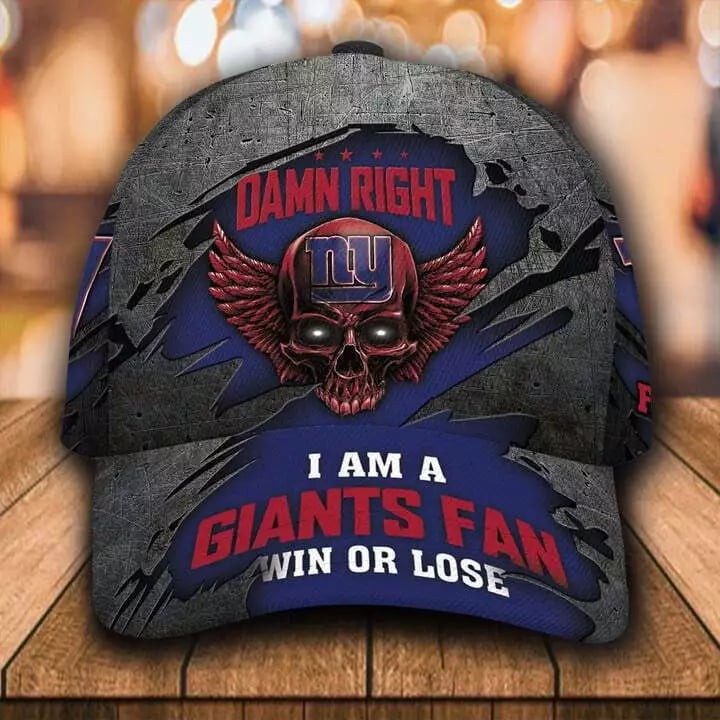 New York Giants Fan 3D All Over Print Baseball Cap Personalized Custom Design-image