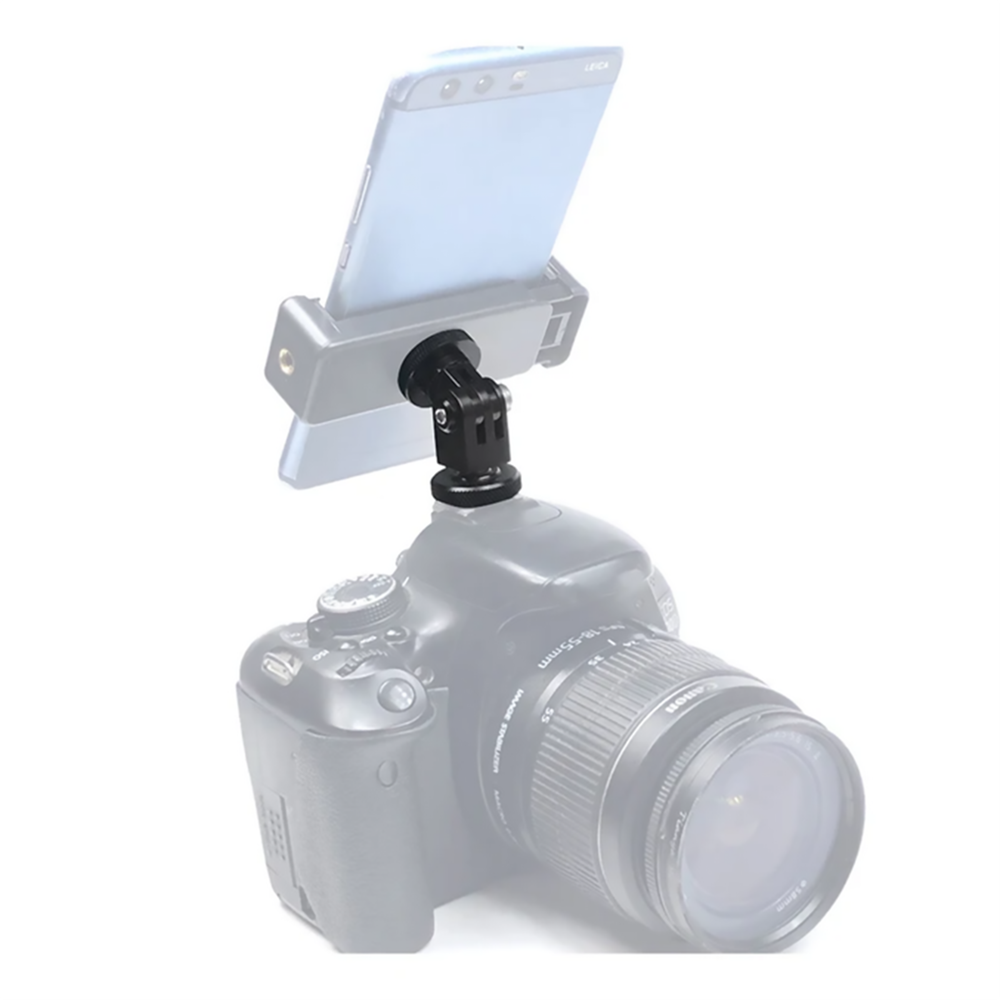 For GoPro Camera 360° Rotatable Cold Shoe 1/4 Screw Adapter Mounting Bracket