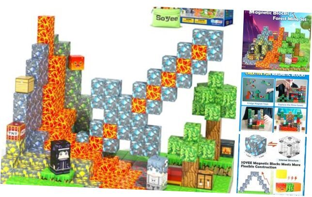 Magnetic Blocks Forest Mine Set for Creative Magnet Building Fun