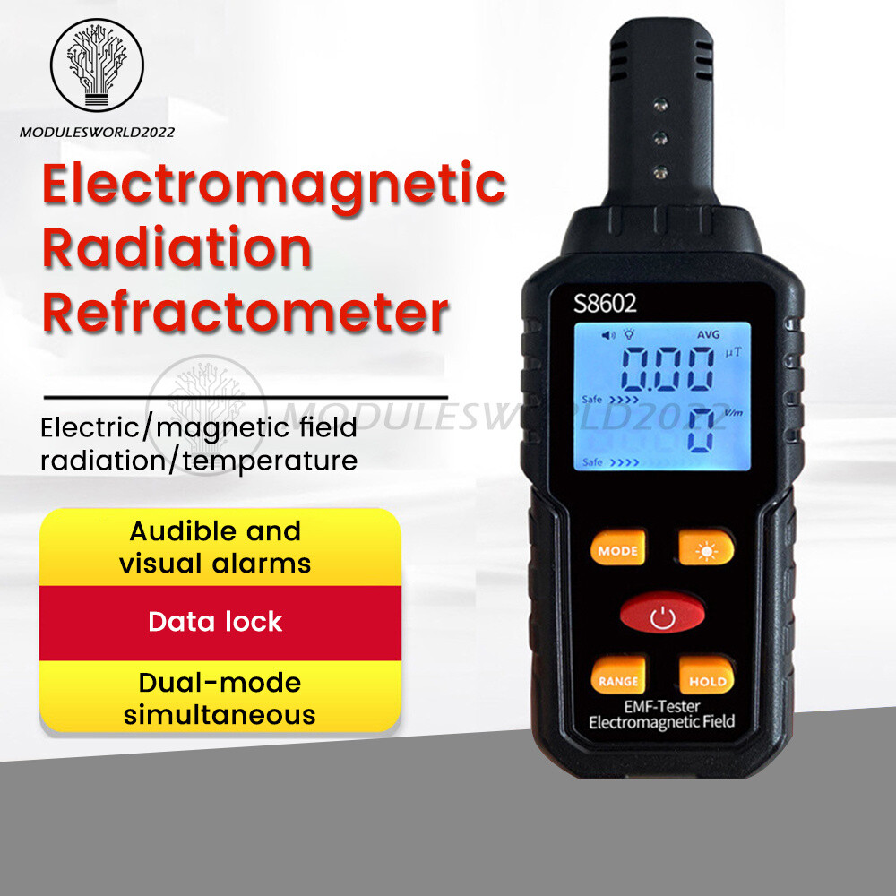 3-in-1 Portable Geiger Counter Radiation EMF Detector Dosimeter Meter US