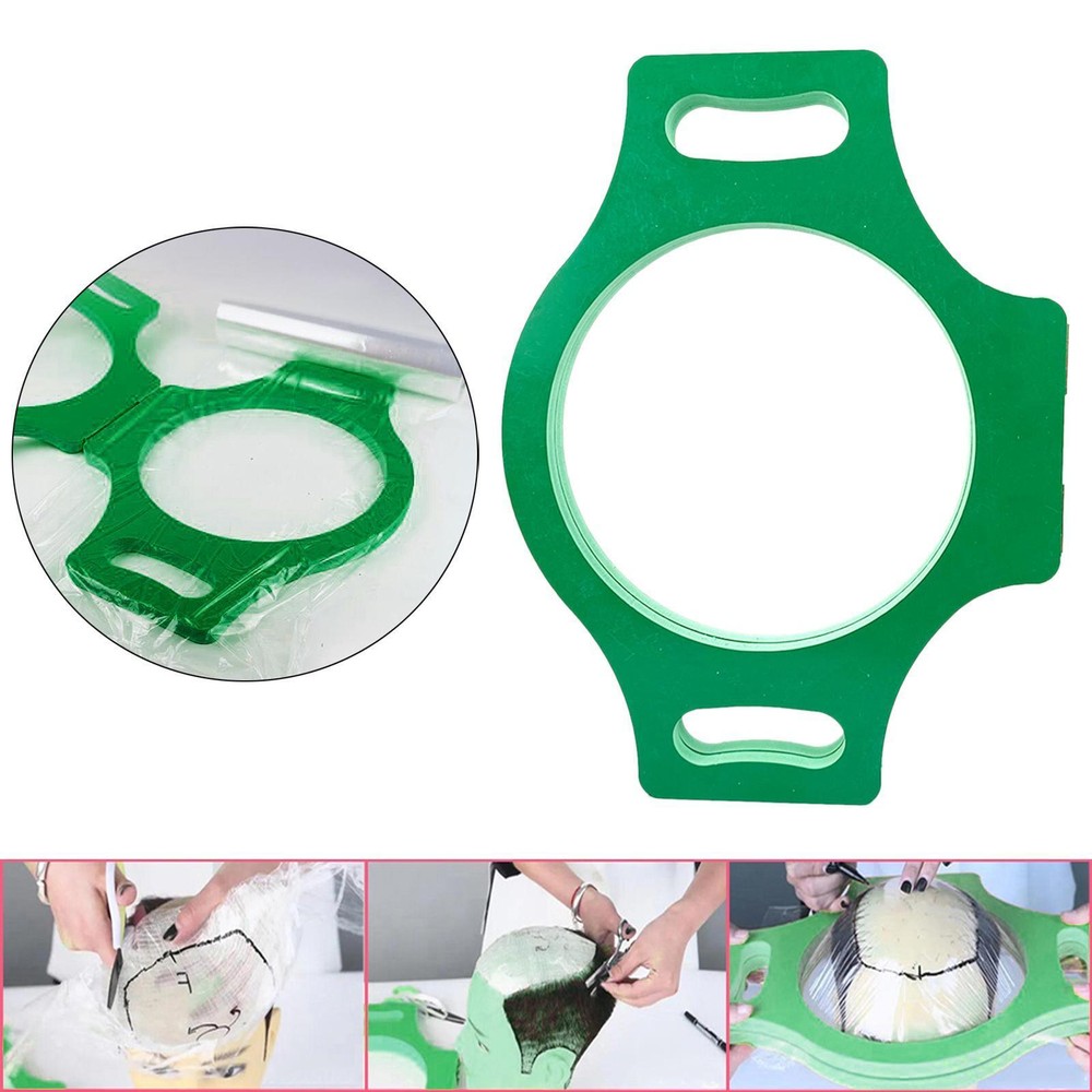 Hair Styling Head Template Guide Hair Making Tool for Male Green