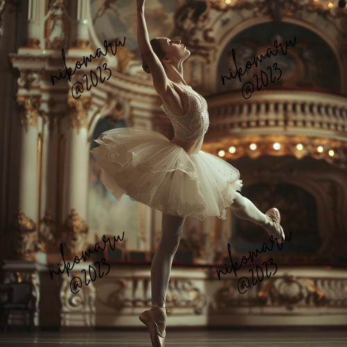 Elegant Ballerina Art Digital Wallpaper for Desktop Background-image