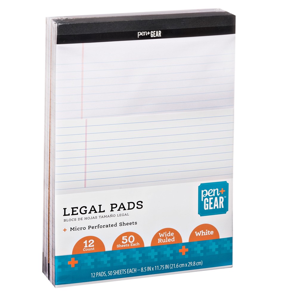 Wide Ruled Legal Notepad, 8.5