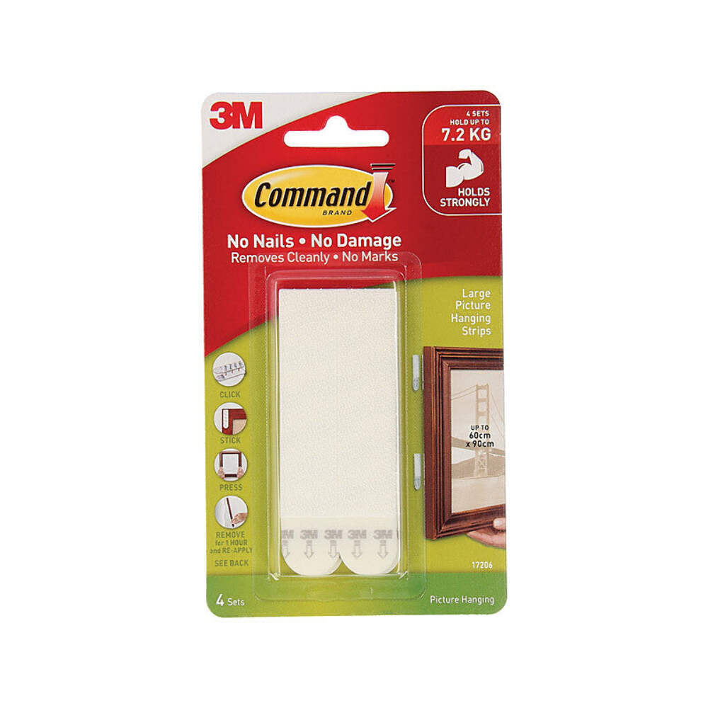 NNEDSZ COMMAND Hang Strips 17206 Large Pack of 4