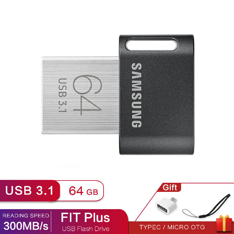 Samsung FIT Plus Tiny UDisk 64GB USB 3.1 Flash Drive Memory Stick Storage Device