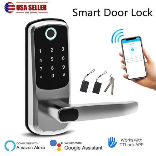 Biometric Fingerprint Smart Door Lock with Keypad Keyless Entry for Homes US-image