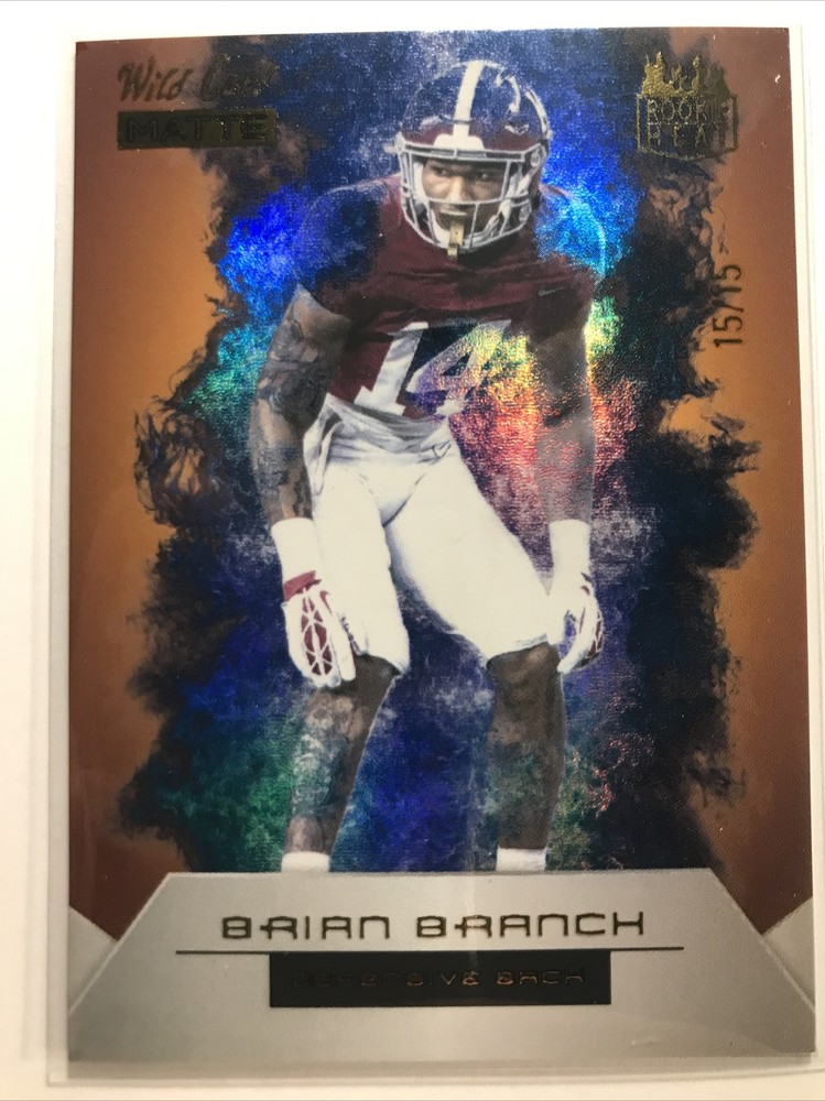 /15 Brian Branch 2023 Wild Card Matte ROOKIE RC HEART BLUE HOLO LIONS CASE HIT!!
