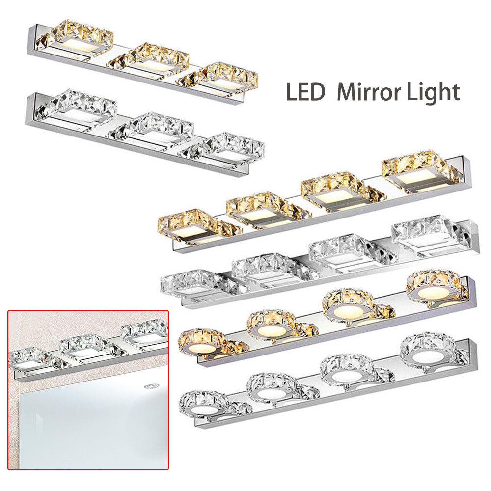 Modern LED Crystal Bathroom Vanity Mirror Light for Makeup