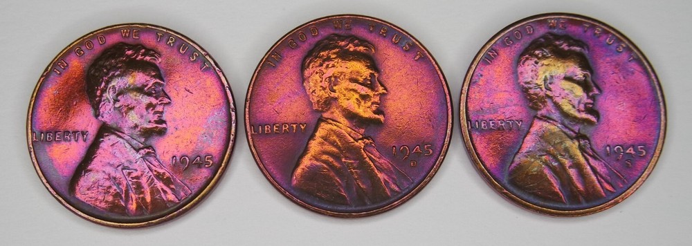 1945 P D S Lincoln Cent Wheat Penny  Sets **Beautiful Vintage Coin**