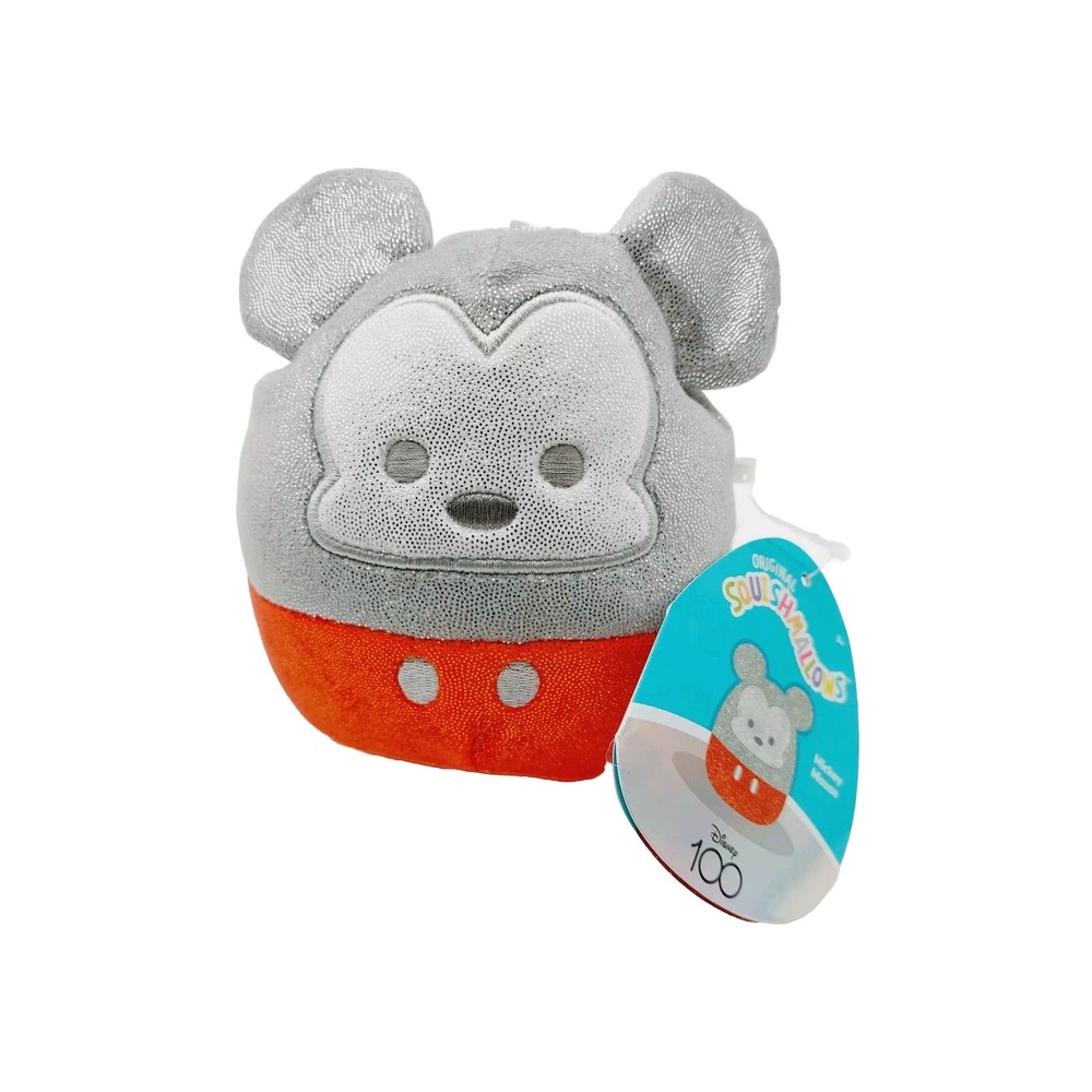 Disney 100th Anniversary Sparkle Silver Mickey Squishmallows Special Edition