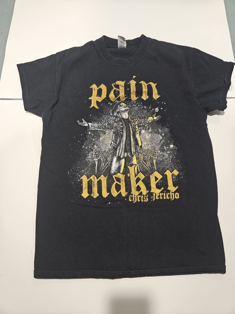 WWE AEW AEW Chris Jericho PAIN MAKER T-Shirt Sz Medium Black WWE AEW Wrestling