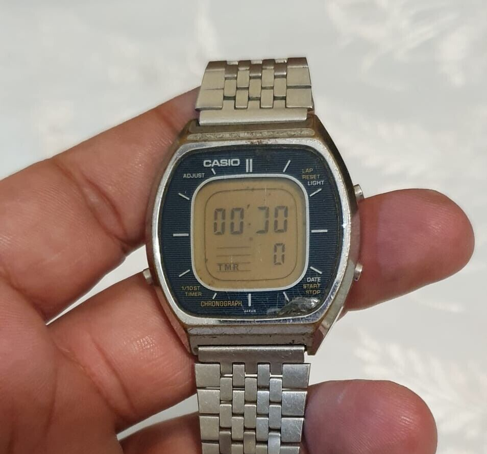 Vintage Casio 56QS-38 Chronograph Digital Men's Watch Used As A Parts
