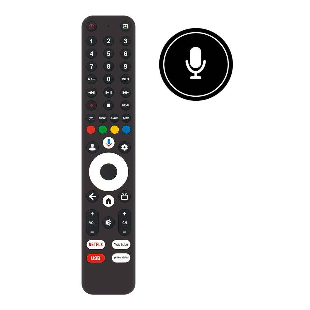 Tutu Ultra HD 4K Google TV Voice Remote Replacement for TSG24 TSG32 TSG43 Models-image