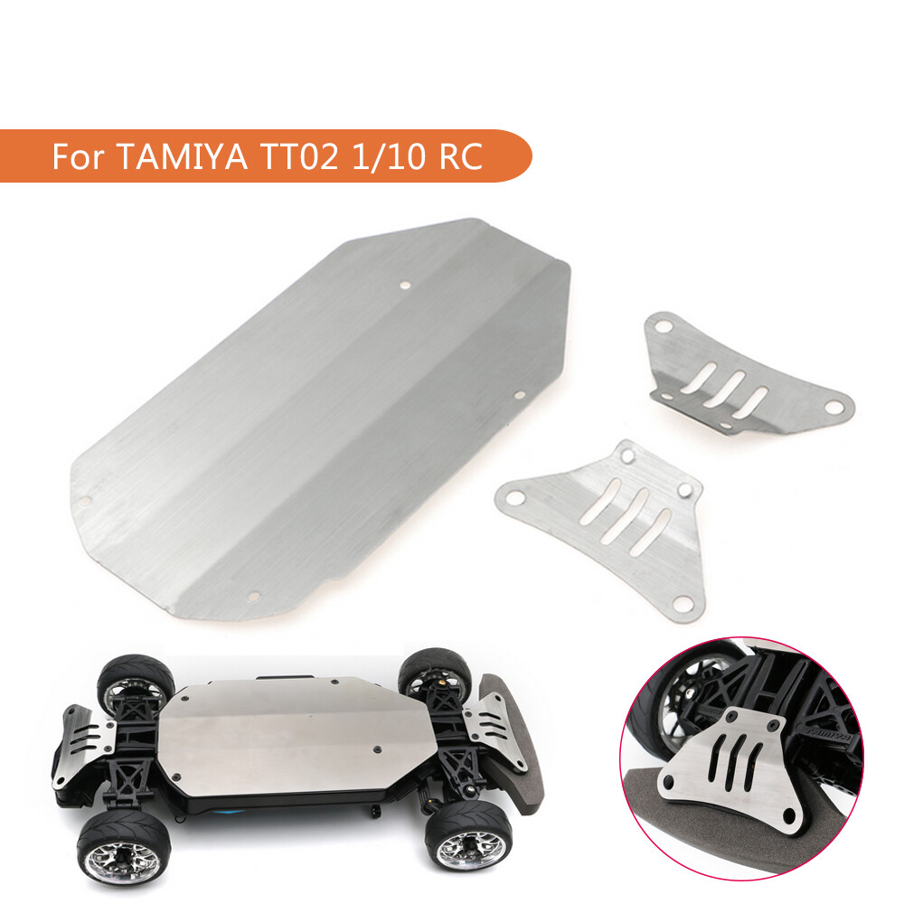 RC Car Chassis Armor Set Protector Guard Skid Plate For TAMIYA TT02 1/10 RC