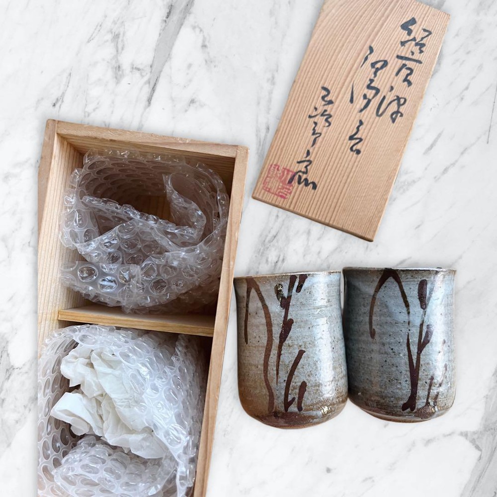 Karatsuyaki Customer Set Paired Plate With Box Couple Matching Tea Cup-image