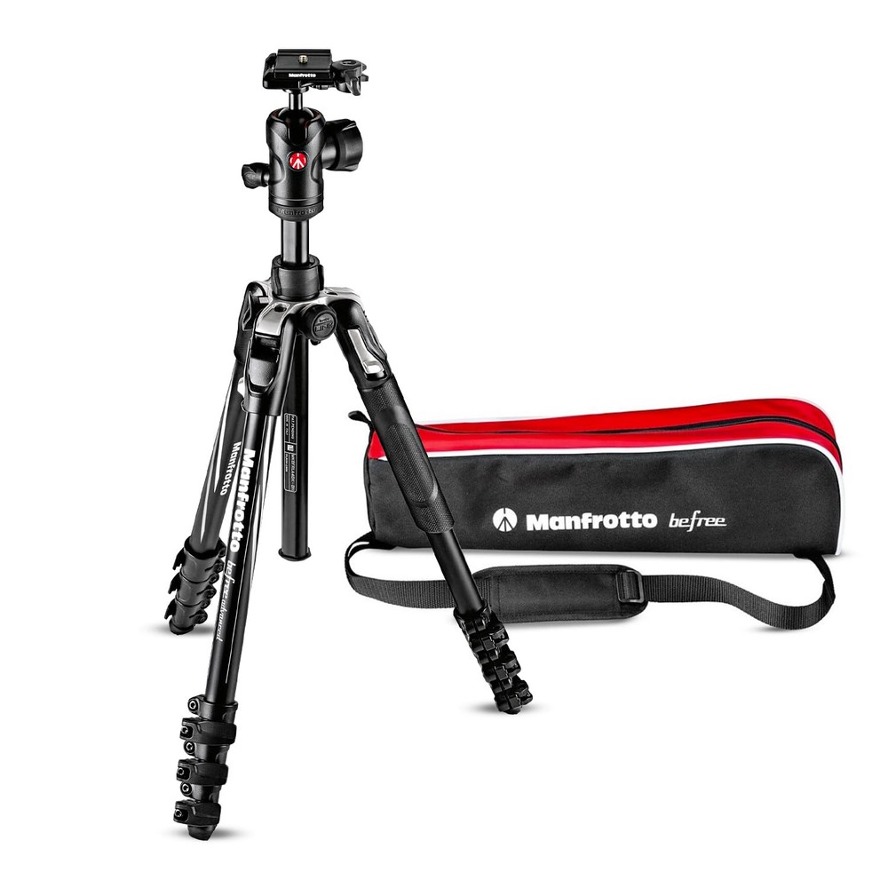 Befree Advanced Lever 4-Section Aluminum Travel Tripod with Ball Head, Black