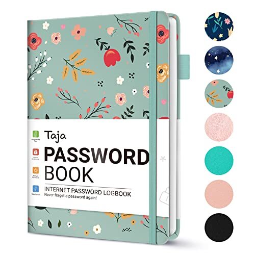 Compact Password Keeper Book with Alphabetical Tabs – Small & Secure-image