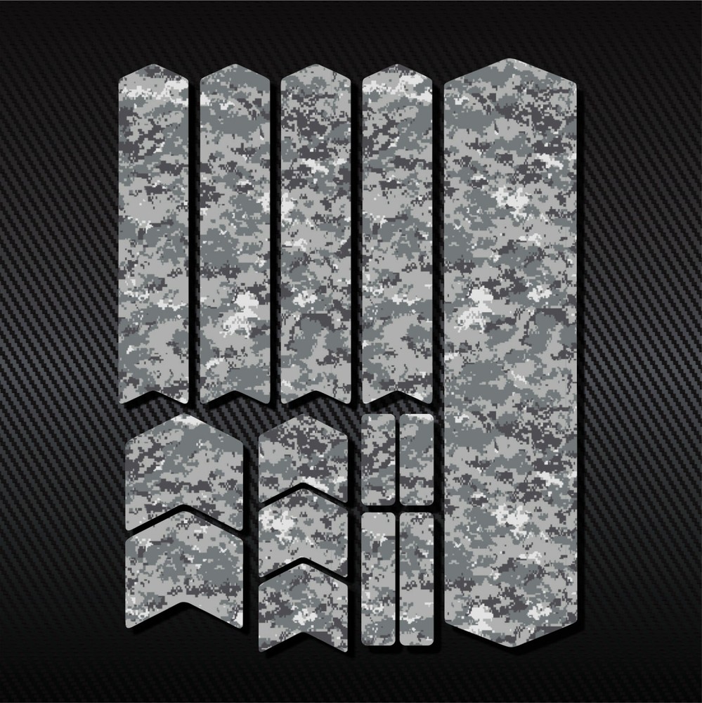 DIGITAL CAMO Bike Frame Fork Decals Stickers MTB Protection Film-image