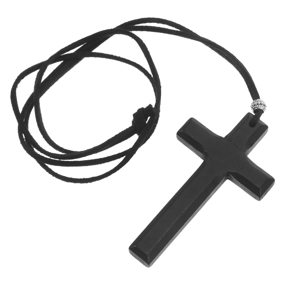 Car Rear View Mirror Pendant Car Charm Wooden Cross Pendant Vehicle Interior