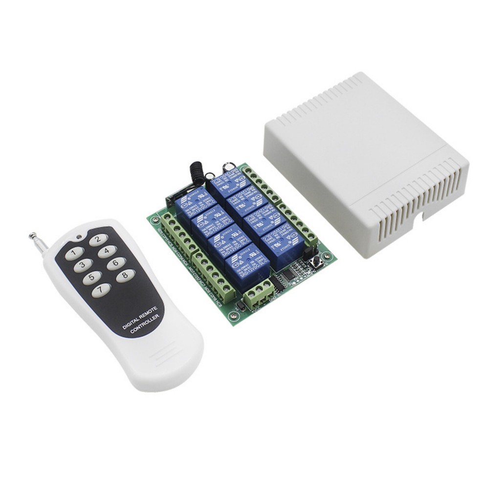 Multi Functional 8CH Wireless RF Remote Control Switch with DC12V Relay