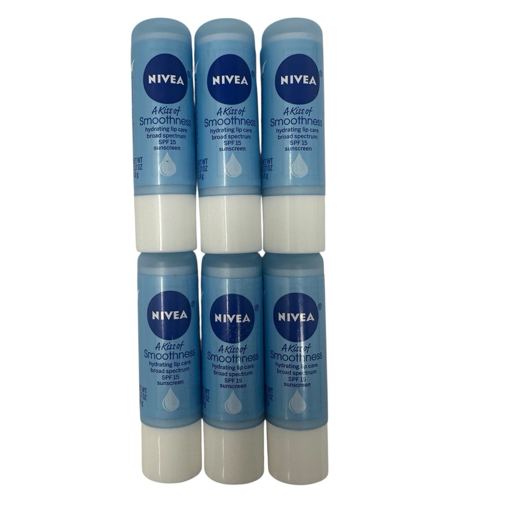 6 NIVEA A Kiss of Smoothness Lip Balms – Rare Discontinued German Formula