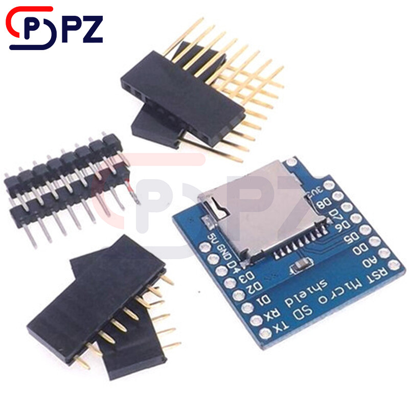 Micro SD Card Shield IoT Wireless Control for D1 Mini ESP8266 WiFi WeMos Module-image