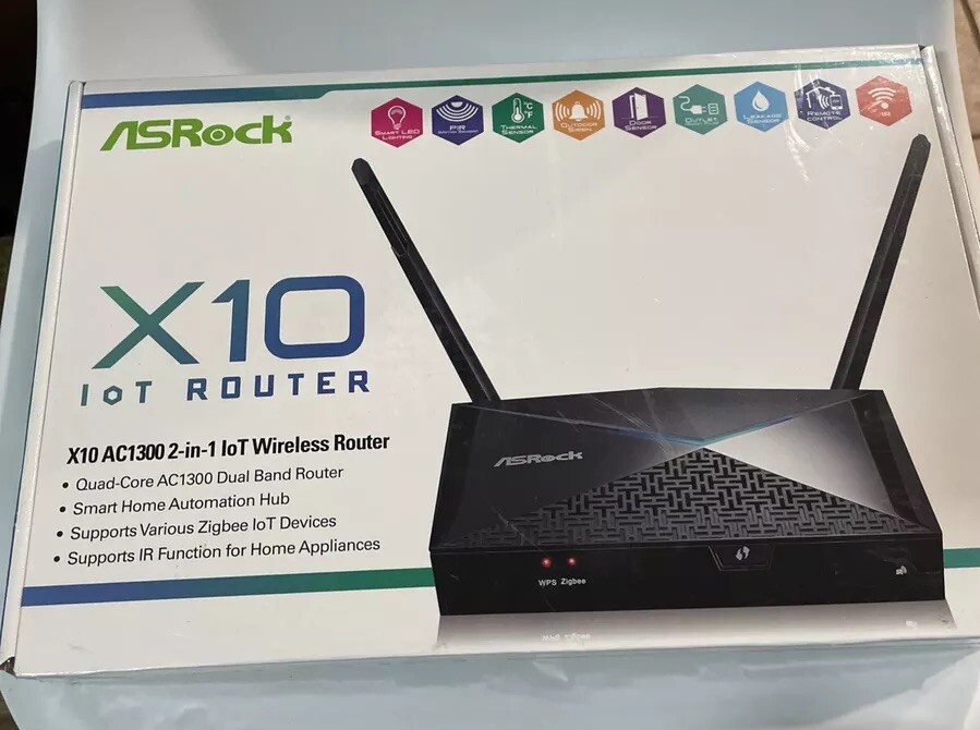 ASRock X10 AC1300 Dual-Band IoT Router with ZigBee for Smart Home Automation-image