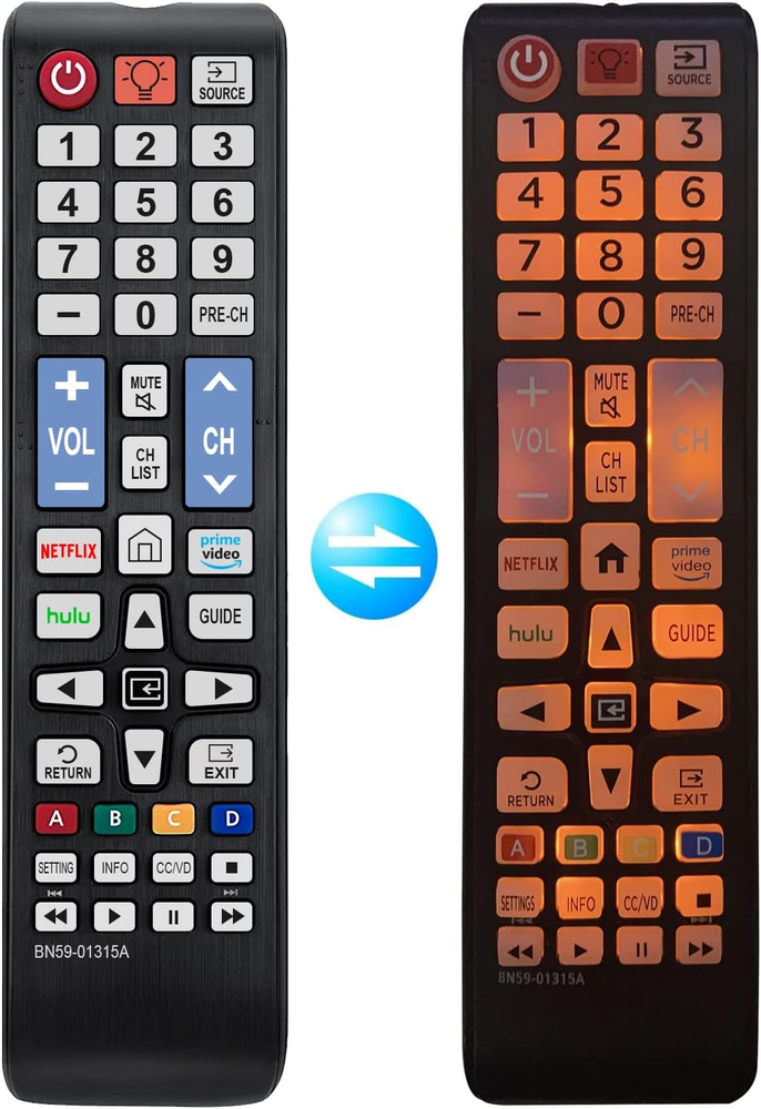 BN59-01315A Universal Backlit Remote Control for Samsung TV Remote Replacement A