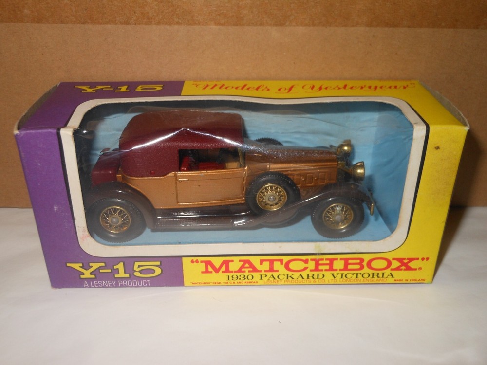 1960-70s MATCHBOX Y-15 MODELS OF YESTERYEAR 1930 Packard Victoria toy with box