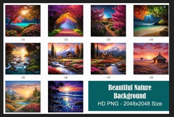 Stunning Digital Nature Wallpaper Background for Desktop & Mobile-image