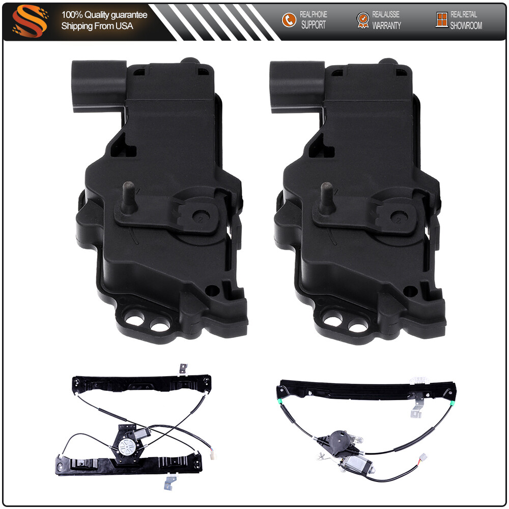 02-08 Ford Mercury Front & Rear Left Door Lock Actuators & Window Regulators