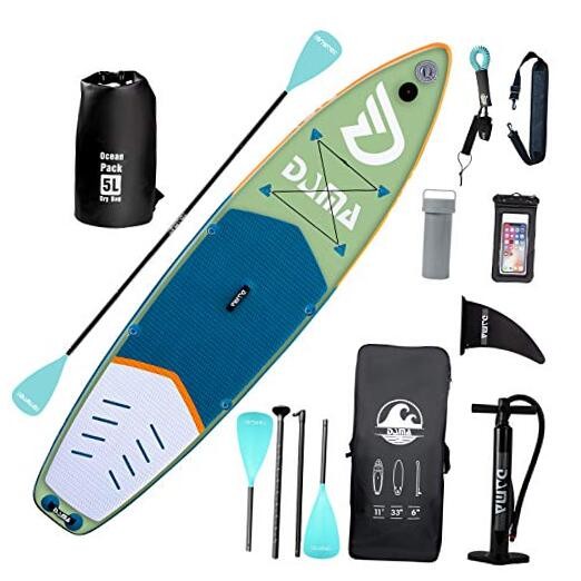 Inflatable Stand Up Paddle Board for Yoga 11ft x 33in x 6in Freshwater Use